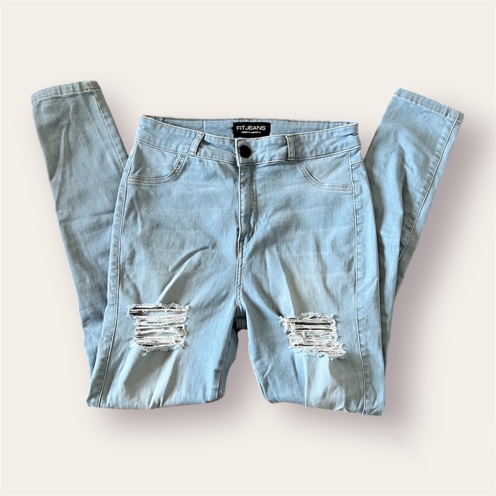 Fit Jeans | Light Wash Ripped Skinny Jeans